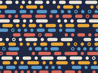 Dot Dash Rows Pattern Minimal Abstract Background © iushakovsky