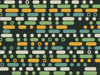 Geometric Rhythm Pattern Dots Dashes Design © iushakovsky