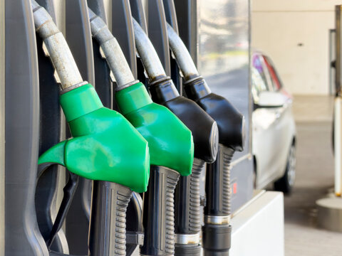 Gas station nozzles detail