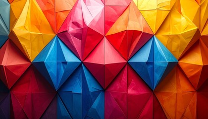 Fototapeta premium Bunte Origami-Flächen
