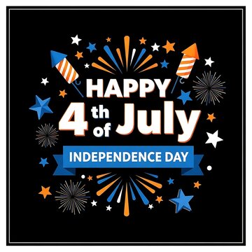 Happy 4th of july american independence day celebration background