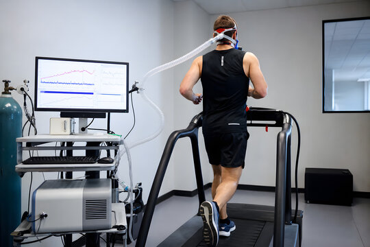 Athlete Running During Lab Cardio Fitness Test