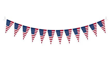 Obraz premium American flag pennant banner for patriotic decorations