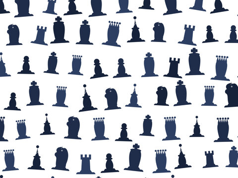 Strategy Game Chess Pieces Branding Pattern Design
