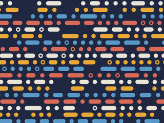 Dot Dash Rows Pattern Minimal Abstract Background © iushakovsky