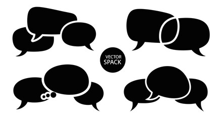 Fototapeta premium Speech Bubbles Collection: Communication, Dialogue, and Ideas Icons