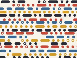 Geometric Rhythm Pattern Dots Dashes Design © iushakovsky