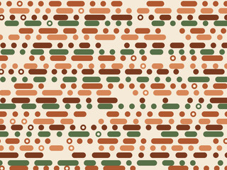 Minimal Dot Dash Pattern Modern Textile Background © iushakovsky