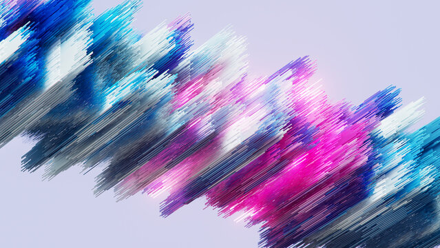 Abstract blue and magenta data flow