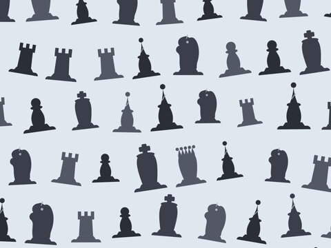 Strategy Game Chess Pieces Branding Pattern Design