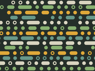 Dot Dash Rows Pattern Minimal Abstract Background © iushakovsky