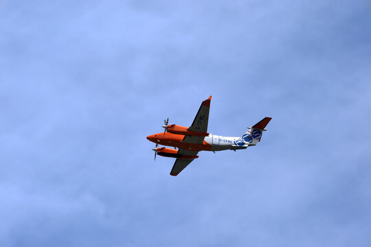 Flight Calibration Services (FCS) Beechcraft B300 King Air 350 propeller airplane registration D-CFME at Swiss Z&uuml;rich Airport on a spring noon. Photo taken June 13th, 2026, Zurich Kloten, Switzerland.