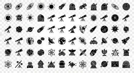 Collection of astronomy and science icons © Trimo