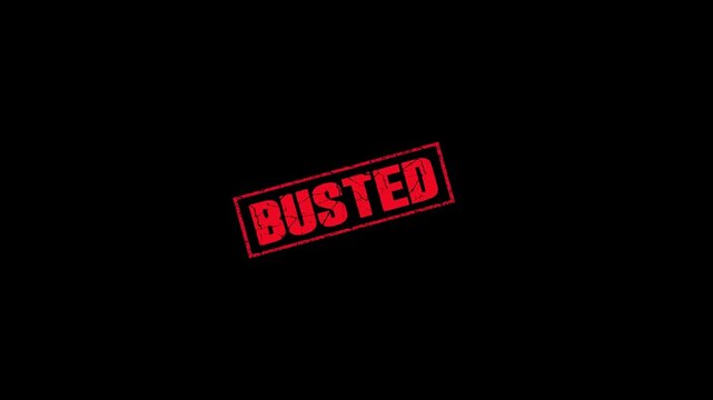 busted grunge red rubber stamp animation,False red square grunge stamp on background.