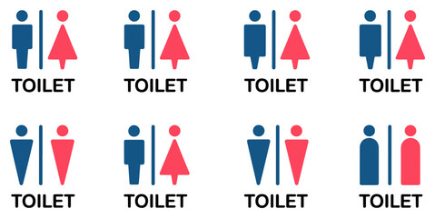 restroom toilet sign icon set © graphixecho