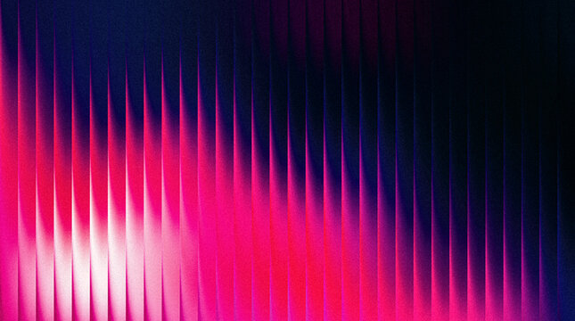Vibrant abstract background with vertical lines, glowing pink and blue gradient, and grainy texture