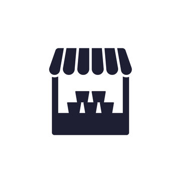 lemonade stand icon on white