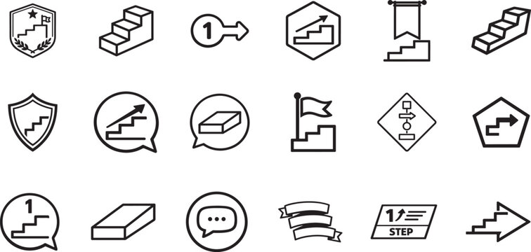 Numbered bullet points, checklist steps, flowchart templates and process infographic vector elements.
