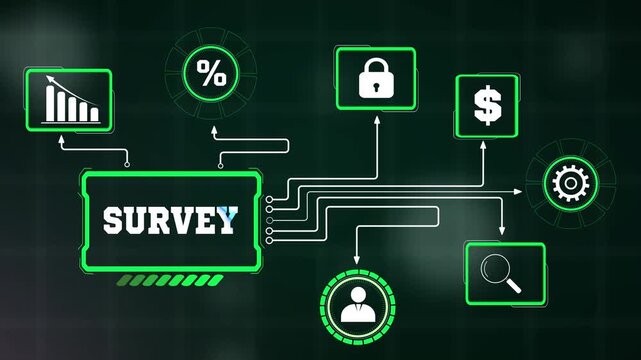 Comprehensive corporate market survey analytics infrastructure tracking target audience data, great for consumer research reports and marketing slides