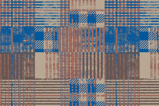Geometry  Boho Style texture repeat creative modern pattern. Vintage grunge textured background distressed texture and effect Abstract Hand Ethnic Batik for runner carpet, rug,