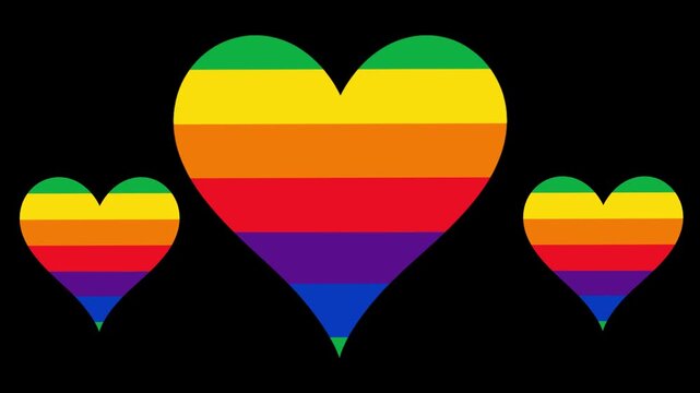Love Is Love ❤️ Rainbow Heart Animation | Pride Month Background