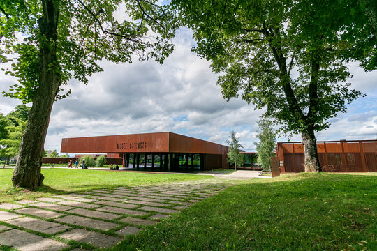 05-07-2023-Rodez, France. Soulages museum, RCR Arquitectes, is built on the Foirail plateau, at the gates of the historic center of Rodez and the Notre-Dame cathedral.