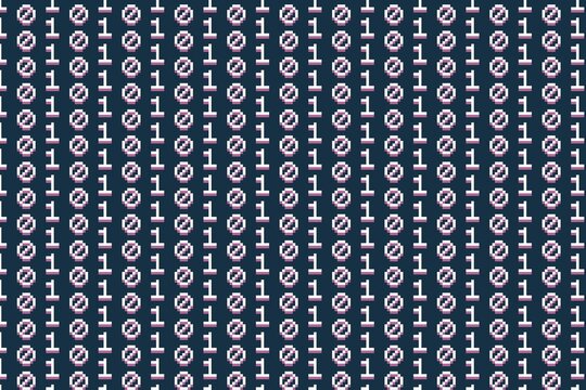 Binary code pattern on dark background