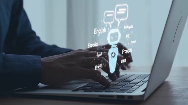 Global communication with multiple languages, digital translation tools, multilingual technology, cross-cultural communication, and virtual language learning environments. Elide