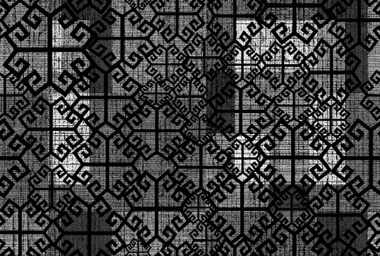 Geometry  Boho Style texture repeat creative modern pattern. Vintage grunge textured background distressed texture and effect Abstract Hand Ethnic Batik for runner carpet, rug,