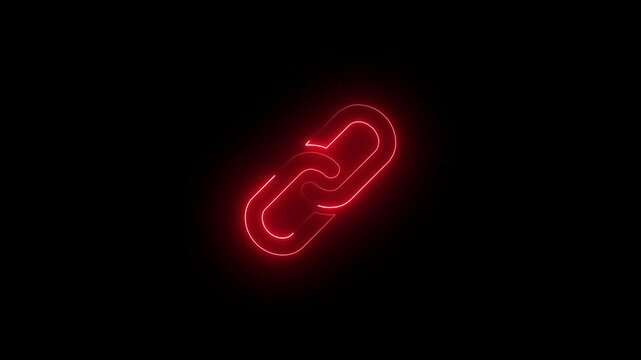 Social Media Share Neon Icon Loop Animation