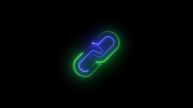Social Media Share Neon Icon Loop Animation