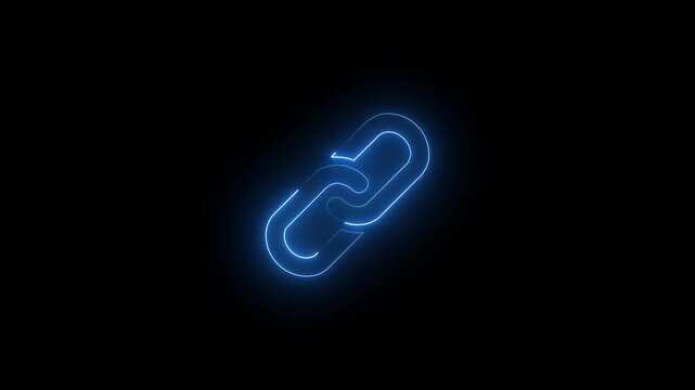 Social Media Share Neon Icon Loop Animation