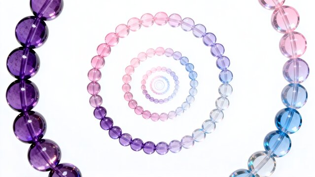 Colorful spiral bead pattern