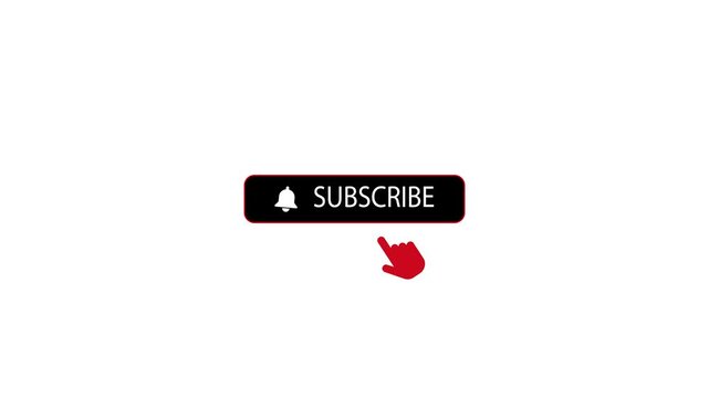 Subscribe Button Icons Loop Animation with Notification Bell