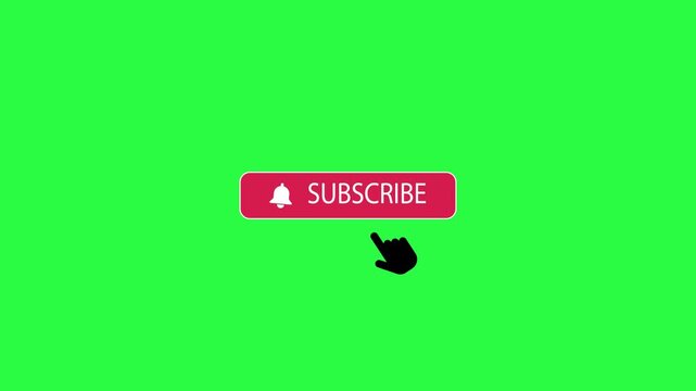 Subscribe Button Icons Loop Animation with Notification Bell