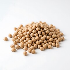 Fototapeta premium A pile of raw chickpeas isolated on white background
