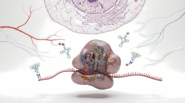 Ribosome Translating mRNA in a Cell