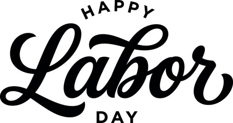 Happy labor day hand lettered typography design.Happy Labor Day.USA Labor Day celebrate banner with handwritten holiday greetings Happy Labor Day on brush stroke background. United States national  © IMRAN