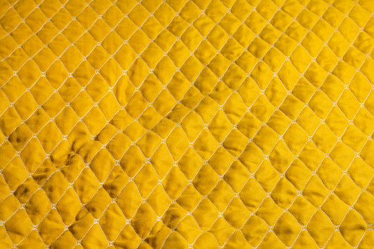 Yellow quilted fabric