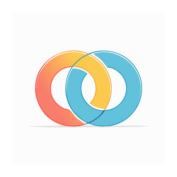 Flat color wheel vector design