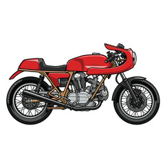 Naklejka premium Italian motorsport vector image for t-shirt | Italienisches Motorsport-Vektorbild für T-Shirt