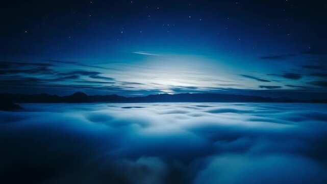 Soft dark mist moving downward in layered cool light with smooth cinematic atmospheric depth