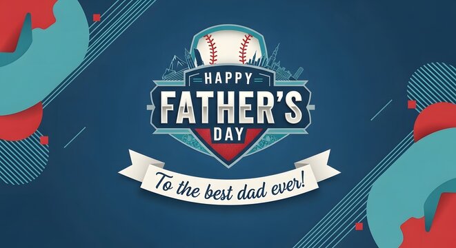 american football poster with fathers day text
