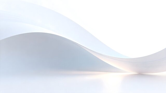 Abstract white flowing curves