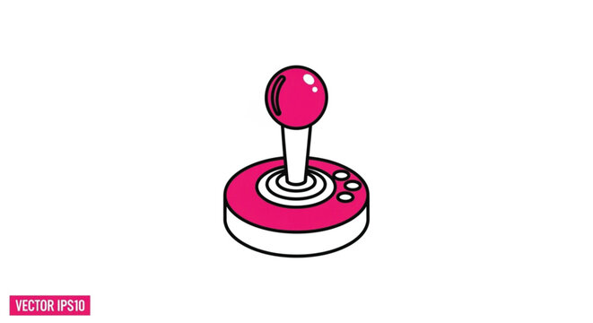 Retro arcade joystick game controller.