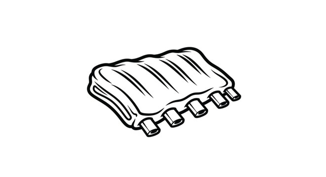 Rack of ribs meat food.
