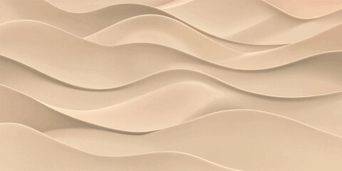Waves on sand desert dune texture with silk fabric pattern and golden summer background design © Midul
