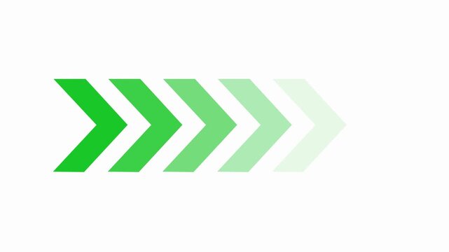 Moving Right with Alpha Channel Background Looping Motion Graphic Element 4k ,direction arrow icon motion. down arrow isolated. swipe up pointing video footage. 