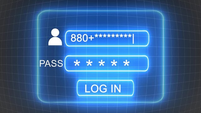 Log in form page. Website ui vector elements. Vector stock illustration.