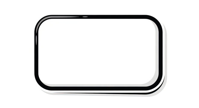 Metal frame with rounded corners.